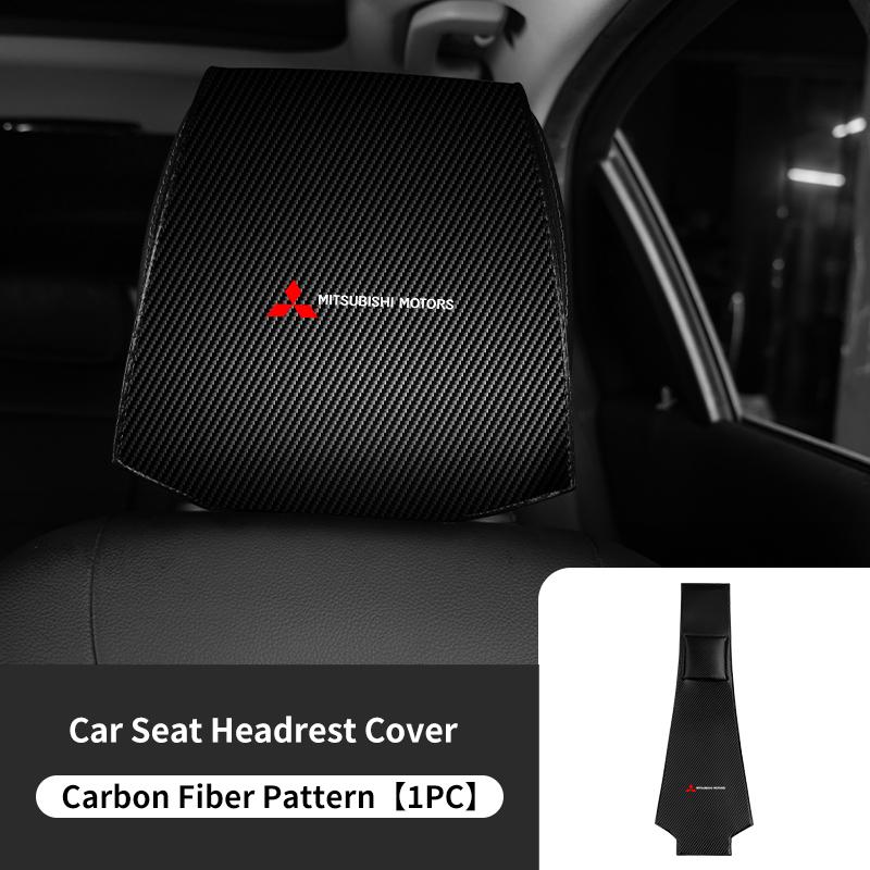 

For Mitsubishi Car Logo Seat Universal Headrest Pillow Anti-dirty Protector Cover Accessories Lancer ASX Pajero Mirage Attrage