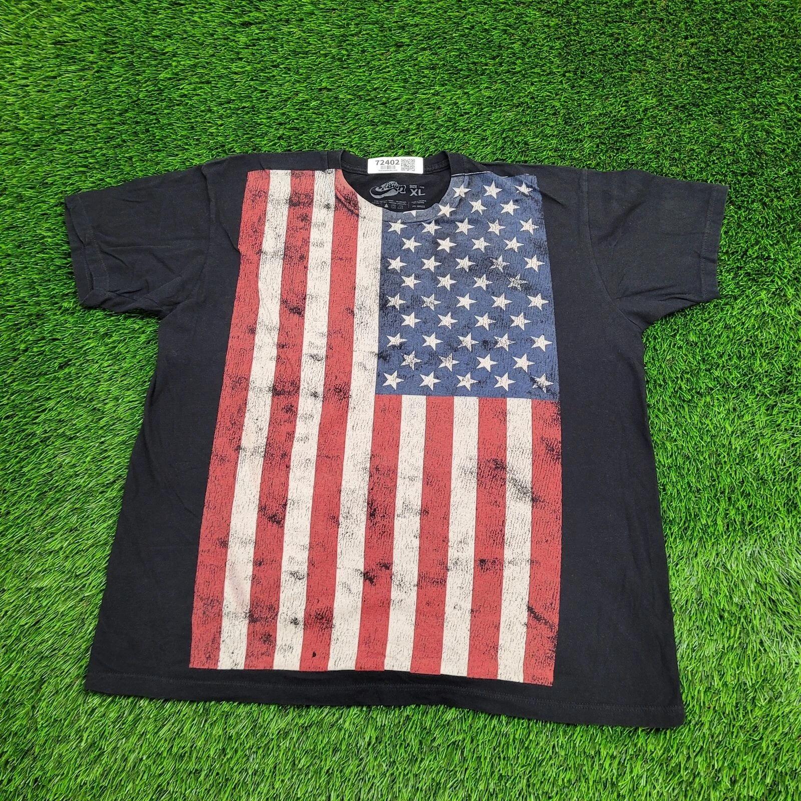 American Flag Patriotic Shirt XL 23x27 Black XL