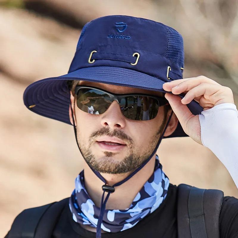 Fisherman Hat Men and Women Mesh Holes Breathable Outdoor Fishing Mountaineering Sun Hat Casual Summer New Style