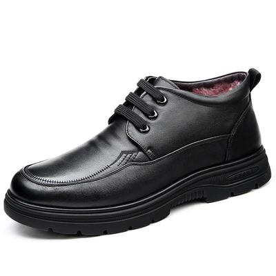 Bo Zong Men's Thickened Leather Boots