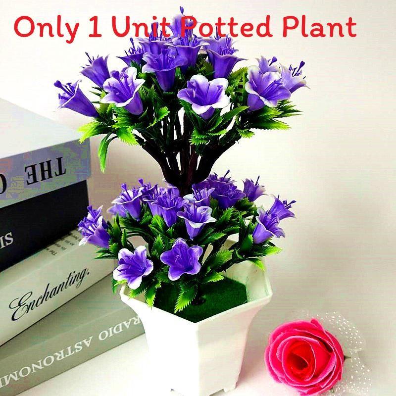 Lily Flower Artificial Potted Plant Simulated Green Plant Ornament Decoration