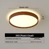Mid-Century Ultra-Thin Walnut Grain Ceiling Light for Living Room & Bedroom