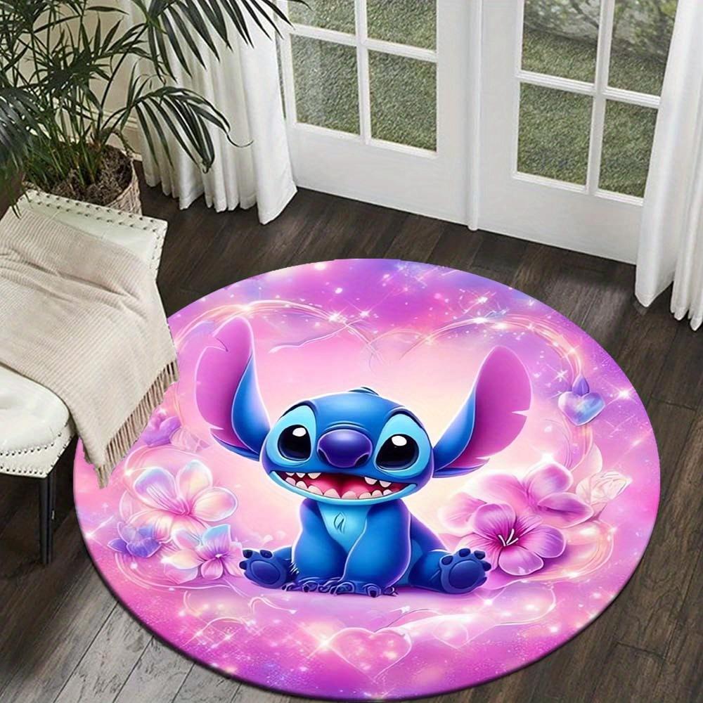 

1pc Stitch Round Area Rug , Playroom Bedroom Living Room Indoor Decor Rug , Perfect for Leisure Areas , Bedside , Cloakroom , and Outdoor Sp 80cm/31.5in