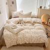 Class A Sleeping Naked, Maternal And Infant Grade Four-Piece Set, Pure Cotton Dormitory 3Pcs Set, Washed Cotton Quilt Cover, Bed Hat Model