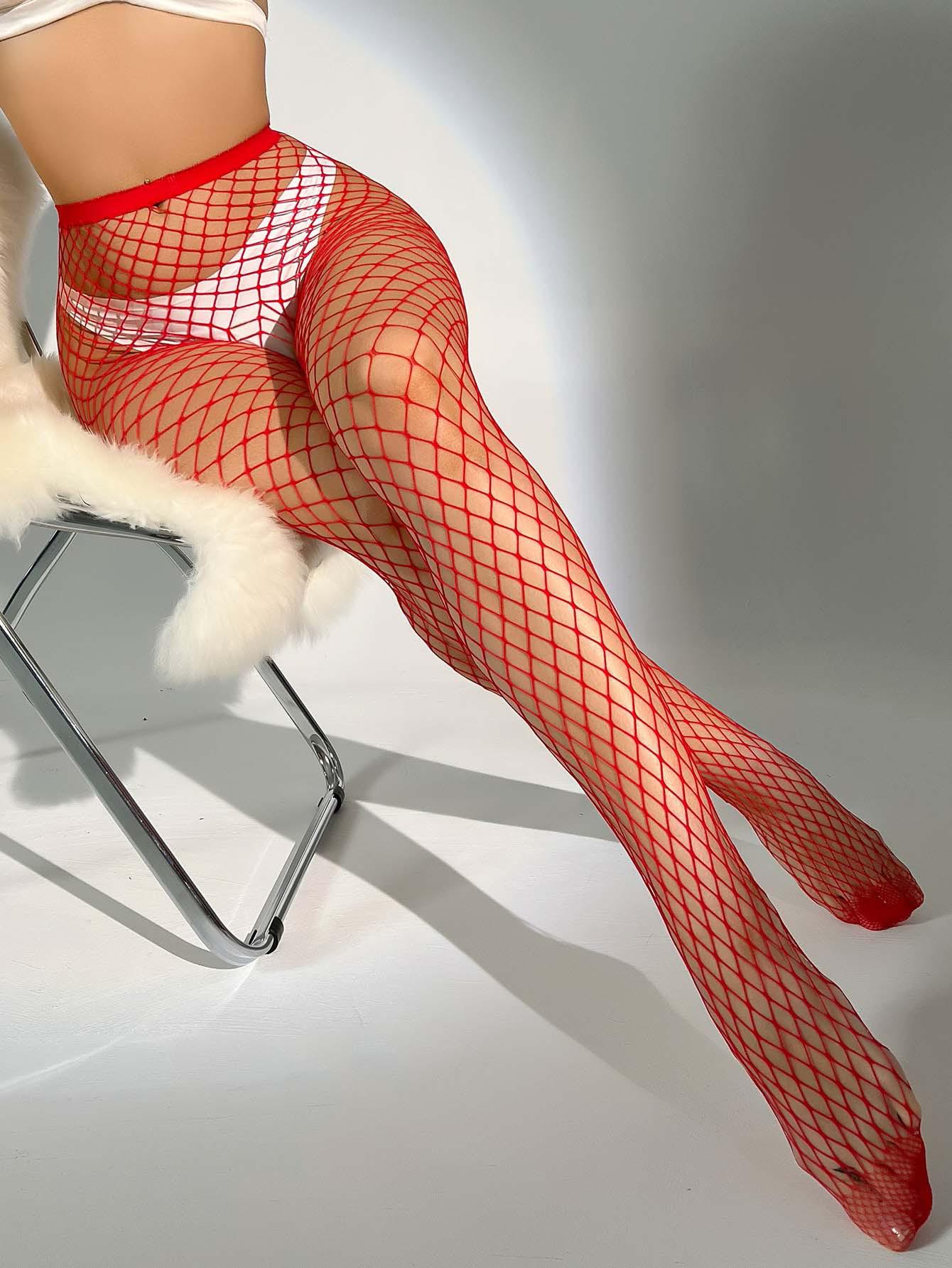 

Сексуальные красные сетчатые колготки - Европейский и американский стиль One Size (Gift Box) красный