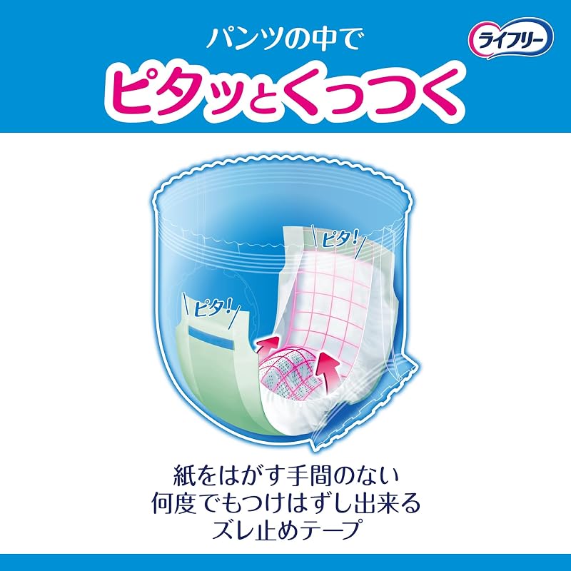 Lifree [Disposable Pants Urine Absorption Pads] Secure and Non-Slip Pads for Long-Lasting Use, 3-Time Absorption, 42 Pads, Adult Diapers