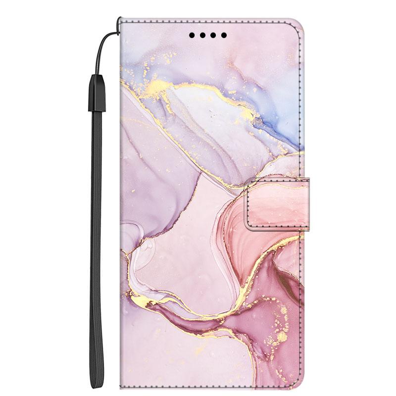 

Leather Magnetic Case For iPhone 16e 16 Pro Plus 16Pro Phone Cover Flip Wallet Painted Bag for iPhone 16Pro Max / For iPhone16e iPhone 16Pro Max&Case & Strap