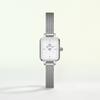 Daniel Wellington QUADRO Series Sugar Cube Watch Quartz Movement Stainless Steel Strap 18.2mm White Dial Women's Watch 30 Meters Waterproof DW00100726