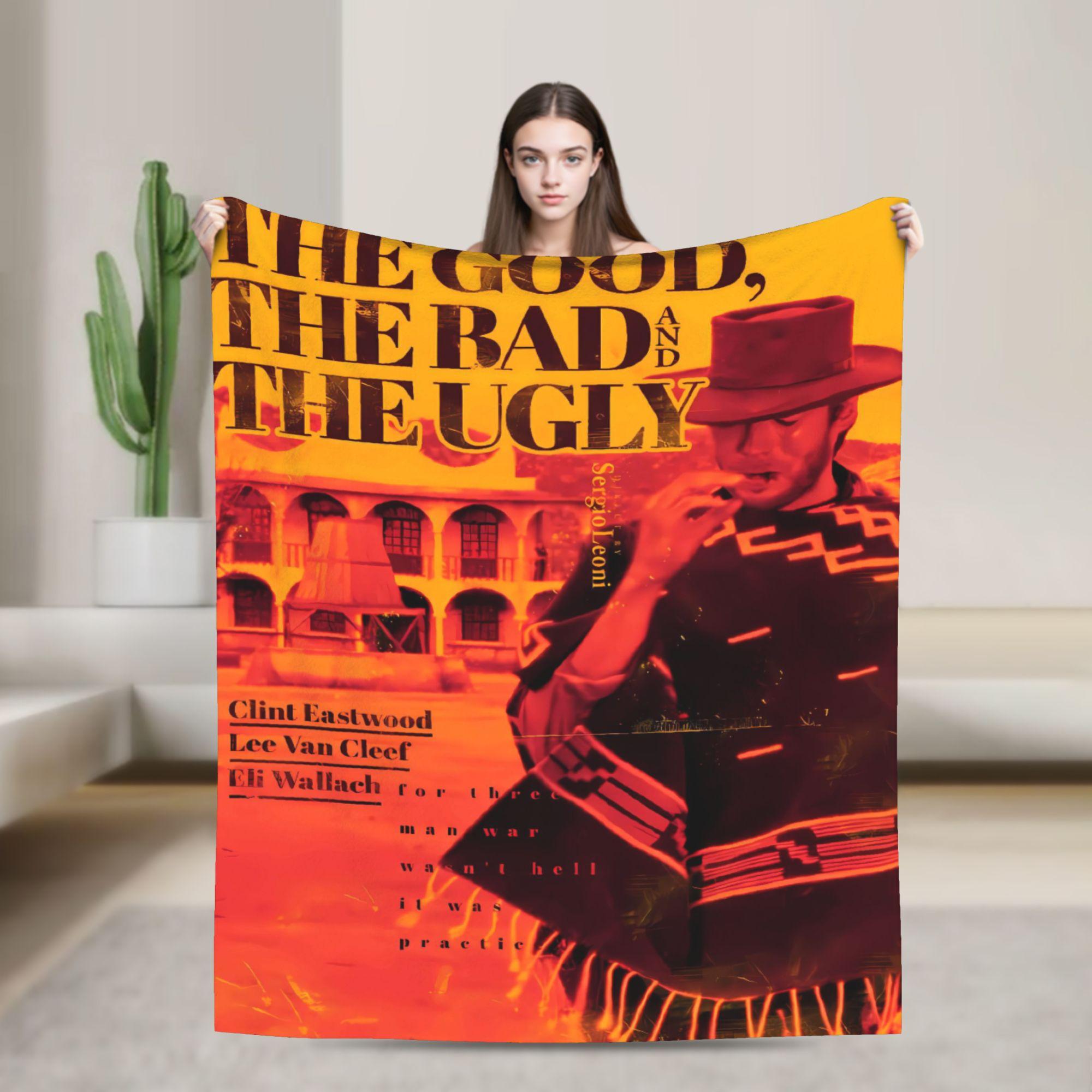 

The Good the Bad and Ugly MOVIE Blankets Quality Warm Soft Throw Blanket Autumn Decorative Bedroom Aesthetic Bedspread 75x90cm