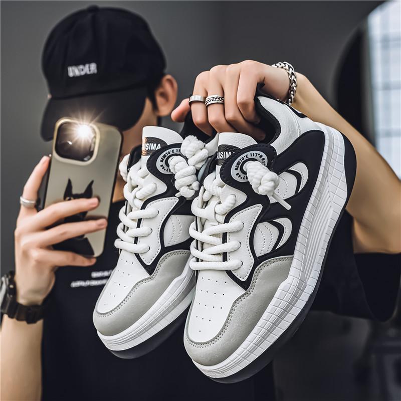 

Осень и зима прямая трансляция новинка нишевая уличная обувь на толстой подошве модный рабочий стиль Douyin та же студенческая мужская обувь 44