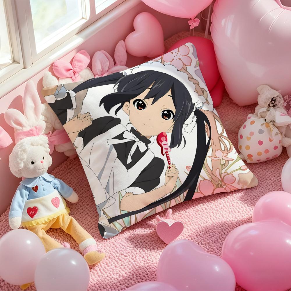 cute Anime K-K-ON Classic Cushion Cover Pattern Printed Pillowcase for Living Room Sofa Cushion Cover & Bedroom Decor