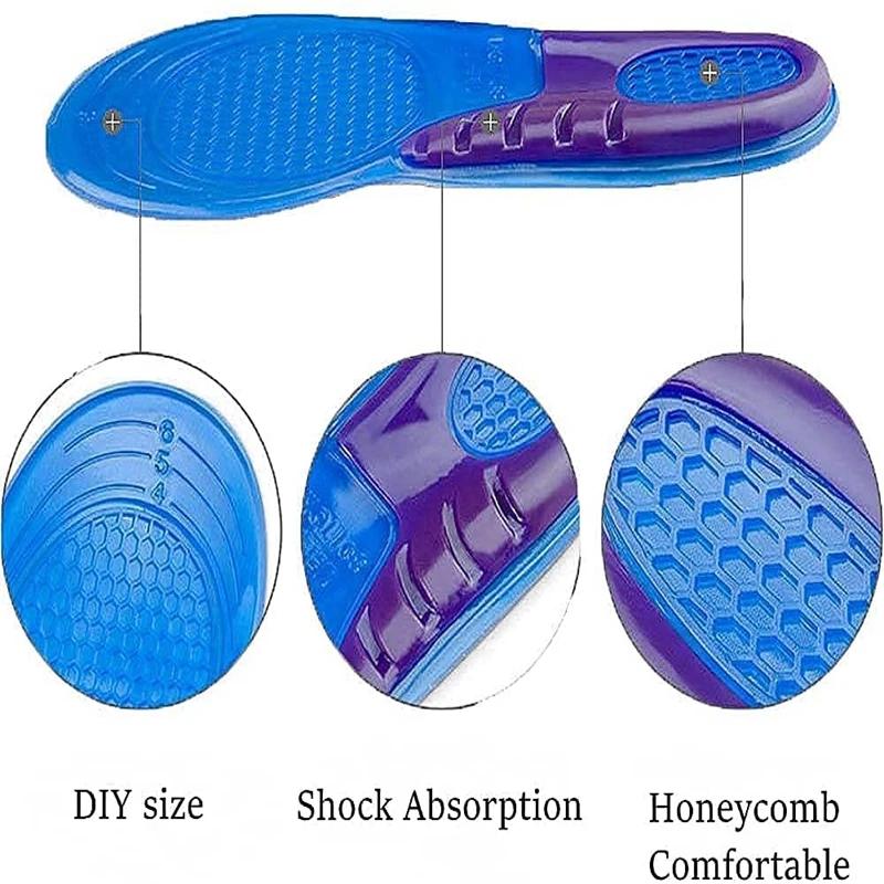 Solette in Silicone GEL per Scarpe Plantare Ortopedico con Supporto per Arco Plantare Morbidi Inserti per Scarpe Sportive Modello Antiscivolo per Uomo Donna Suola Scarpa