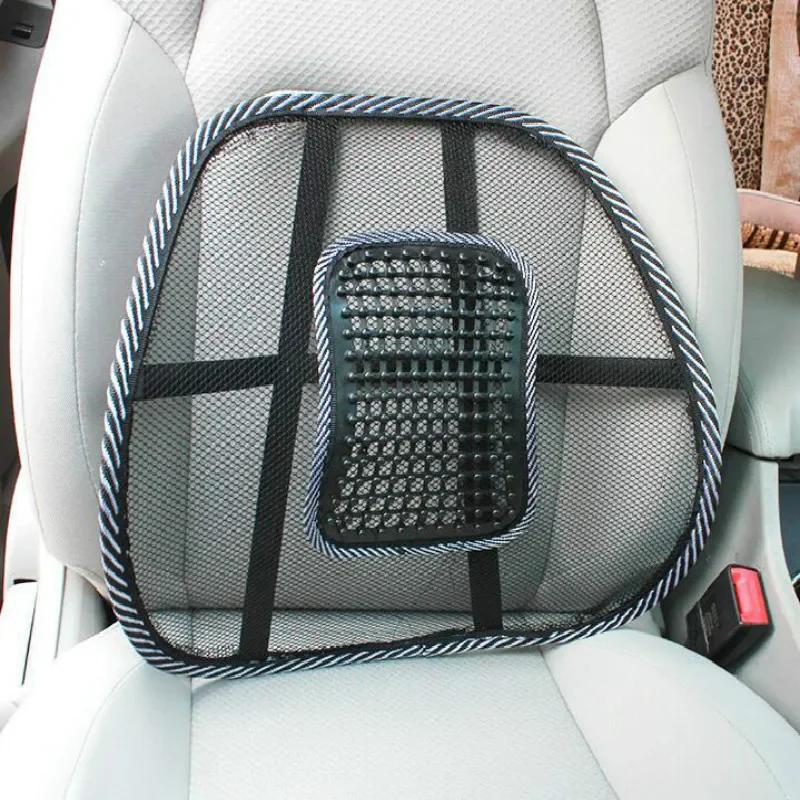 Car Seat Office Chair Massage Back Lumbar Support Mesh Ventilate Cushion Pad Black Mesh Back Lumbar Cushion for Car Driver