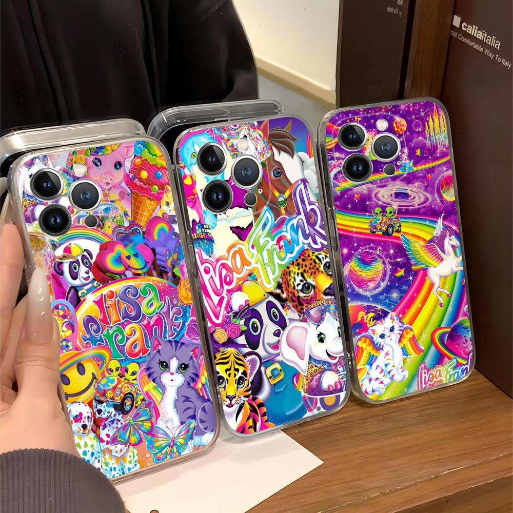Lisa Frank Art Phone Case For iPhone 16 15 14 11 12 13 Mini Pro XS Max Cover 6 7 8 Plus X Funda Shell