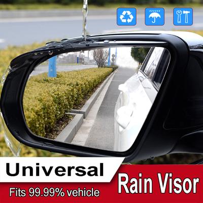 2PCS Rearview Mirror Rain Eyebrow Visor Shield Snow Guard Shield Universal Accessories Protector Shade Cover PVC Blades Sticker