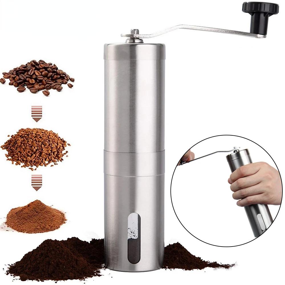 

JJYY Portable Manual Coffee Grinder Mini Multi-Purpose Coffee Grinder Stainless Steel Manual Coffee Bean Machine Burr Grinder L