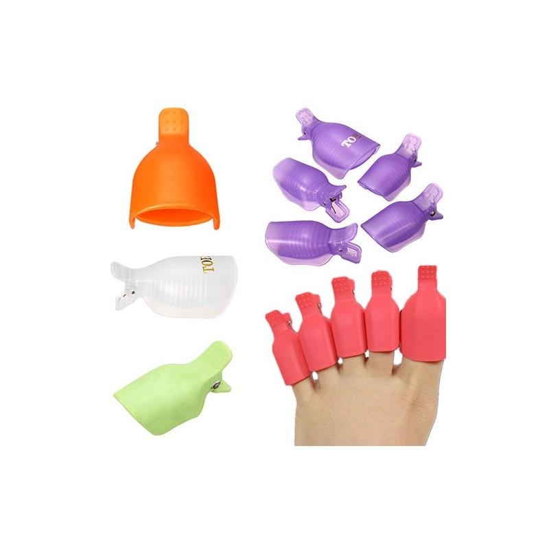 Nail Art Tool Set With Plastic Removal Clips For Diy Manicure And Pedicure Sessions