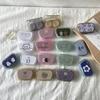Ins with Mirror Floral Animal Printed Cute Contact Lens Box Portable Contact Lens Case Companion Box Travel Contact Lenses Case