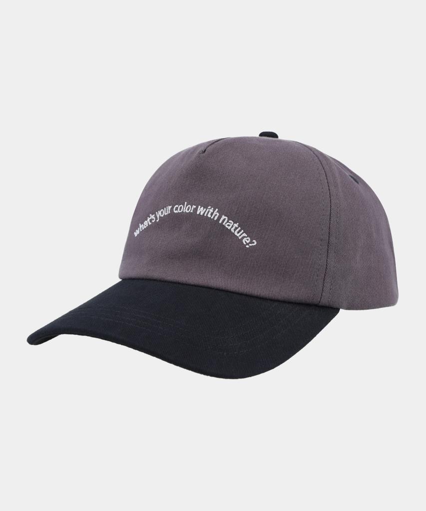 Haisan Slogan 5P Ball Cap (Charcoal/Black)