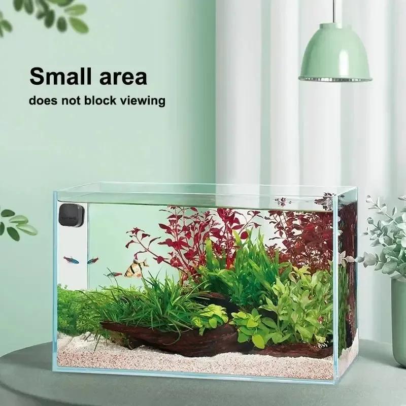 Mini Square Magnetic Aquarium Glass Cleaner, Scratch Resistant Algae Cleaning Brush for Small Fish Tank Aquarium