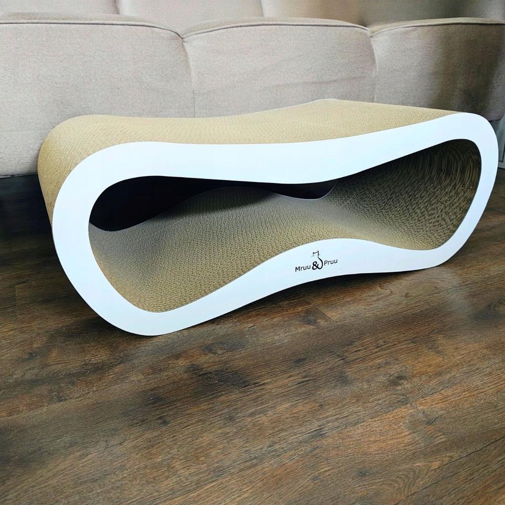 Leon cat scratching post | white 40cm | 78x28x40 cm | MruuPruu
