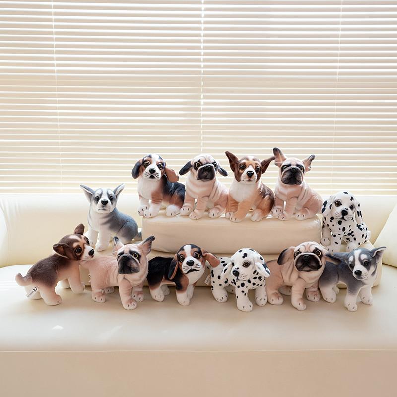 Adorable Plush Dog Toy Cute Chihuahua And Husky Stuffed Animal With Soft Fur