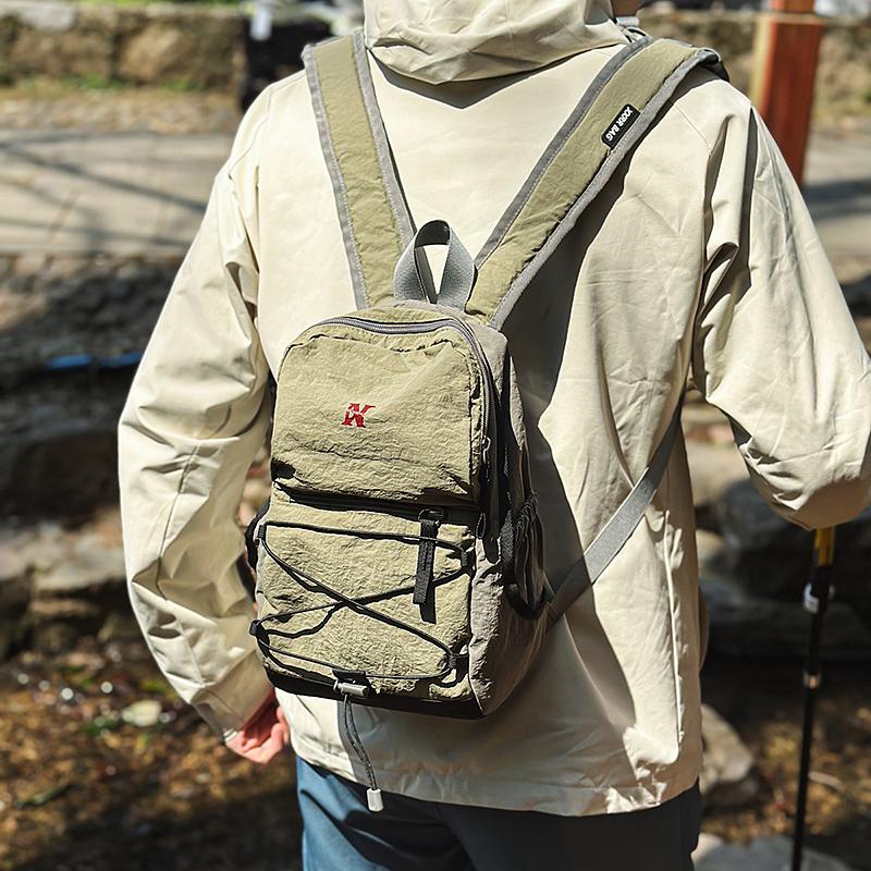 Student Small Bag Women's Lightweight Backpack Men Color Block Sports Travel Backpack