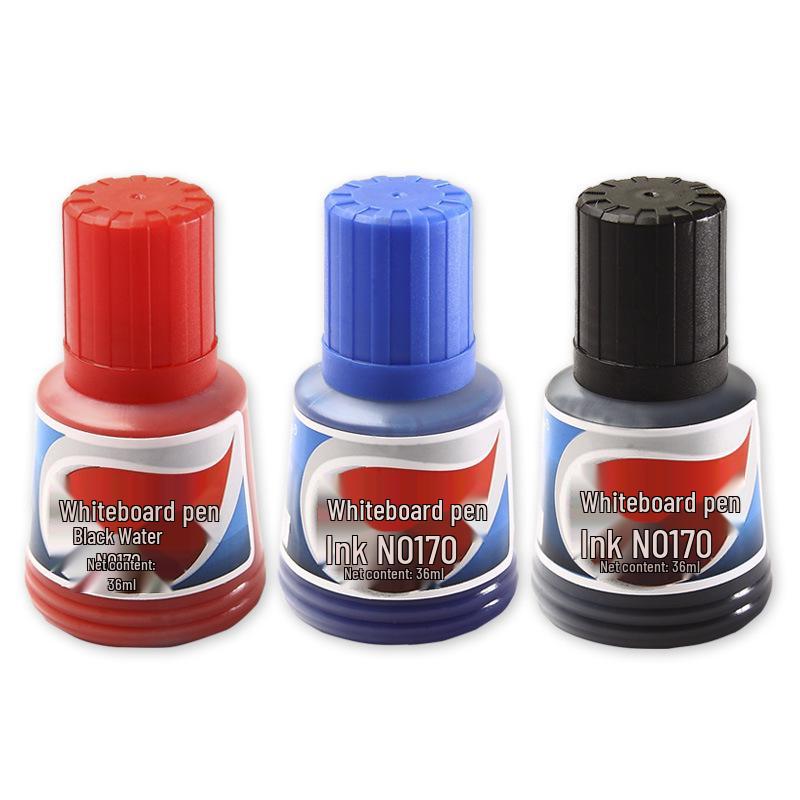 

BaoKe Whiteboard Marker Ink Refill, 36ml, Red/Blue/Black, Easy Erase, Water-Based, Small Bottle. синій