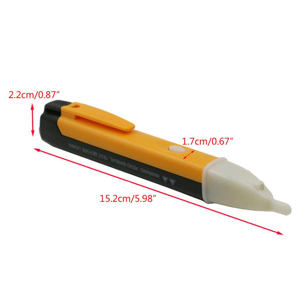 Non-Contact Voltage Tester Pen AC90V-1000V LED Flashlight Buzzer Alarm for Live/Null Wire Judgment