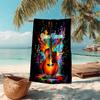 1PC Custom Name Guitar Artwork Beach Towel Highly Absorbent And Sand-Resistant Towel for Swimming, Pool, Yoga, And Travel Lightweight
