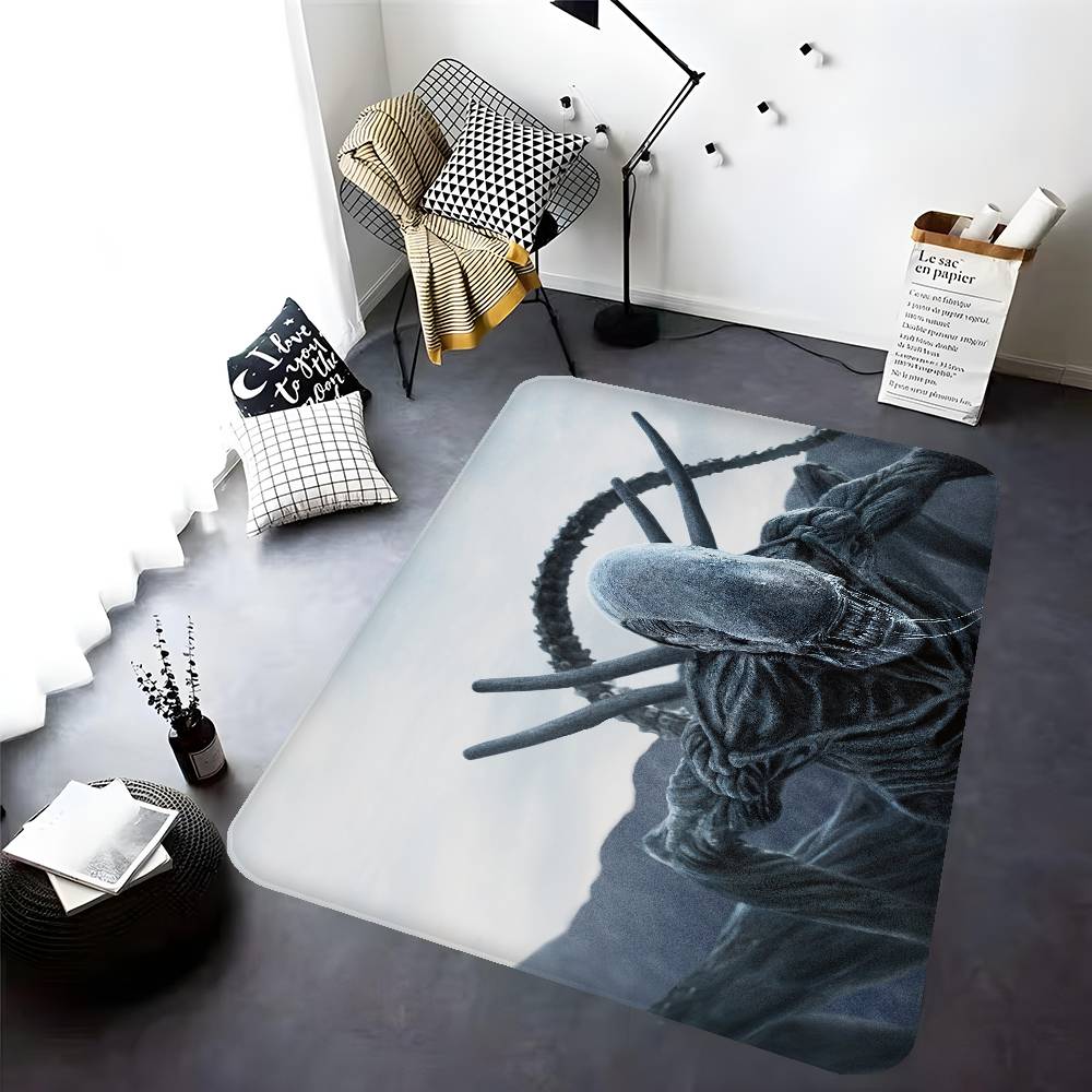 Klassische Sci-Fi Alien Fußmatte Retro Multiple Choice Wohnzimmer Küche Teppich Rutschfest Moderne Heimdekoration