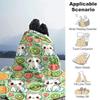 1pc Cartoon Cat Printing Lightweight Flannel Blanket, Comfortable and Warm Blanket, for Camping Sofa Bed and Couch Office, Gift