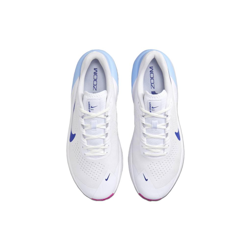 Nike Air Zoom TR1 Białe Aquarius Niebieskie Męskie Trampki Fierce-Pink Głęboki-Królewski-Niebieski DX9016-102