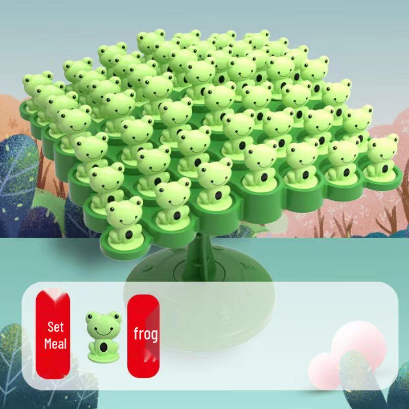 Cross Frog Balance Tree: Interactive Two-Player Stacking and Concentration Toy for Kids