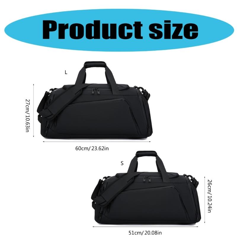 Gym Sport Bag Dry Wet Separated, Watertight Large Sports Duffels Bag Training Handbag with Shoes Compartment for Sports
