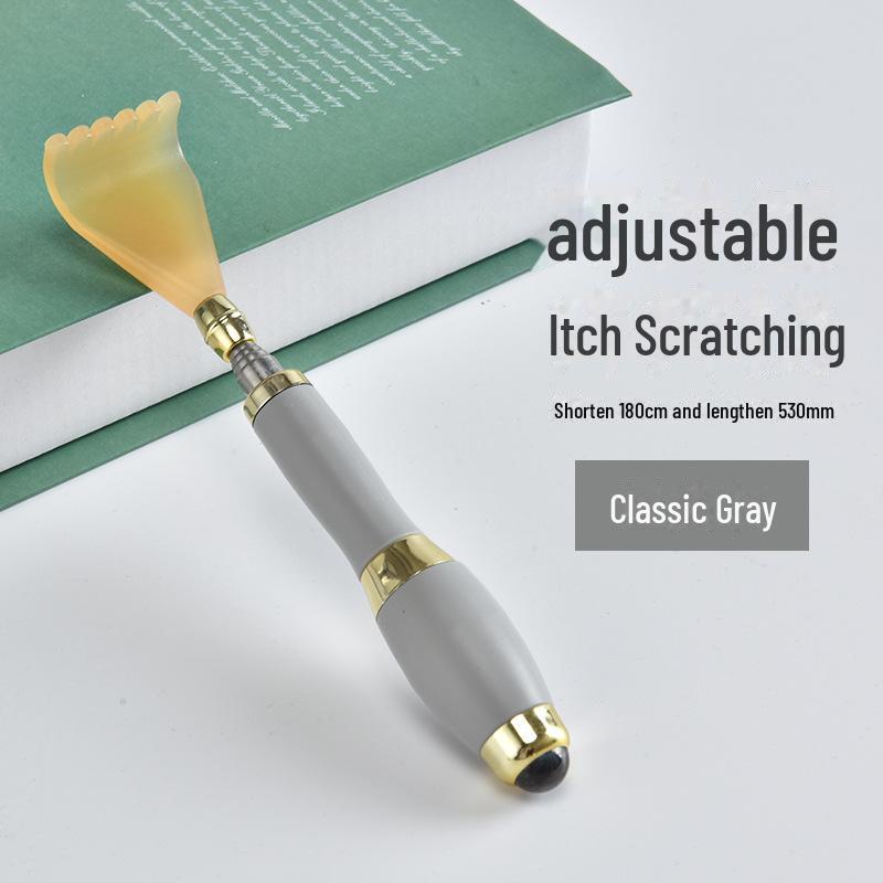 Zgarietor pentru spate telescopic din otel inoxidabil cu masaj cu margele magnetice