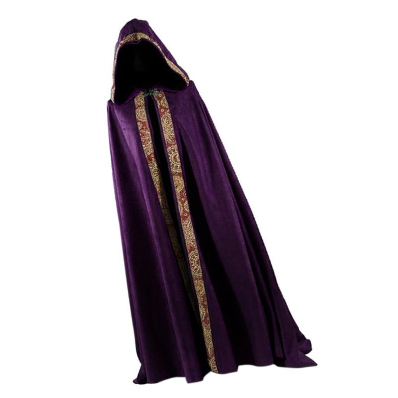 Halloween Death Cloak Loose Comfortable Hooded Death Robe Cloak Meidieval Cape Costume for Adult Cosplay Party Halloween