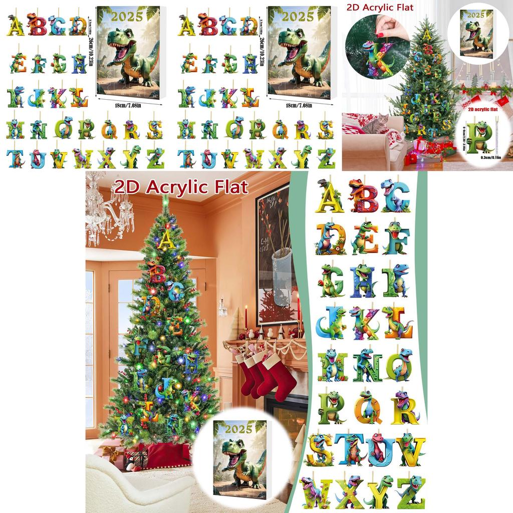 Vánoční odpočítávací kalendář s dinosaury a akrylovými figurkami dinosaurů pro sváteční dárek