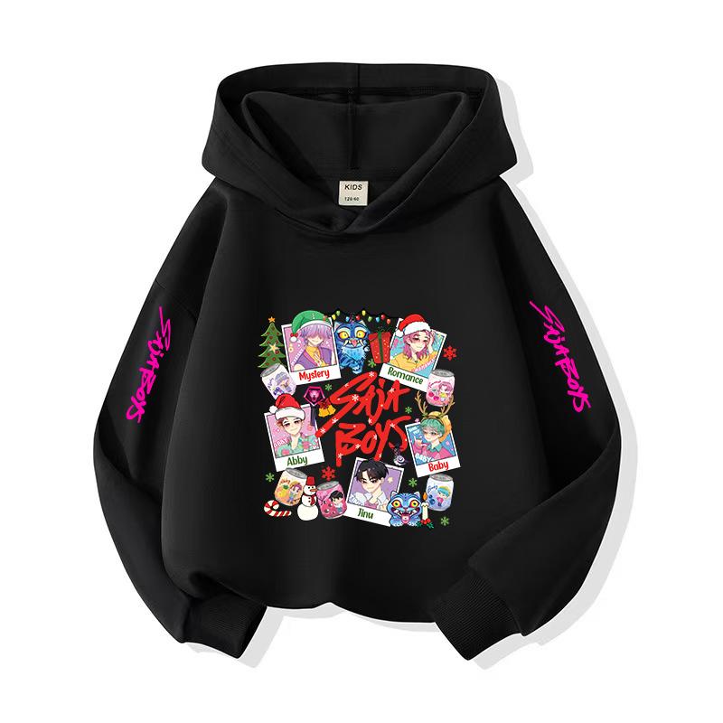Kpop Christmas Casual Children's Hoodie Halloween Korean Fashion Comfortable Sweatshirt Children's Gift Girls Autumn Winter Set