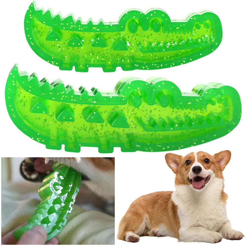 Interactive Crocodile Dog Chew Toy - Slow Feeder Treat Dispenser & Chew Puzzle for Teeth Cleaning Small Medium Large Dogs Suppli