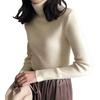 Women Sweater Turtleneck Long Sleeve Slim Fit Knitting Tops Solid Color Soft Elastic Fabric