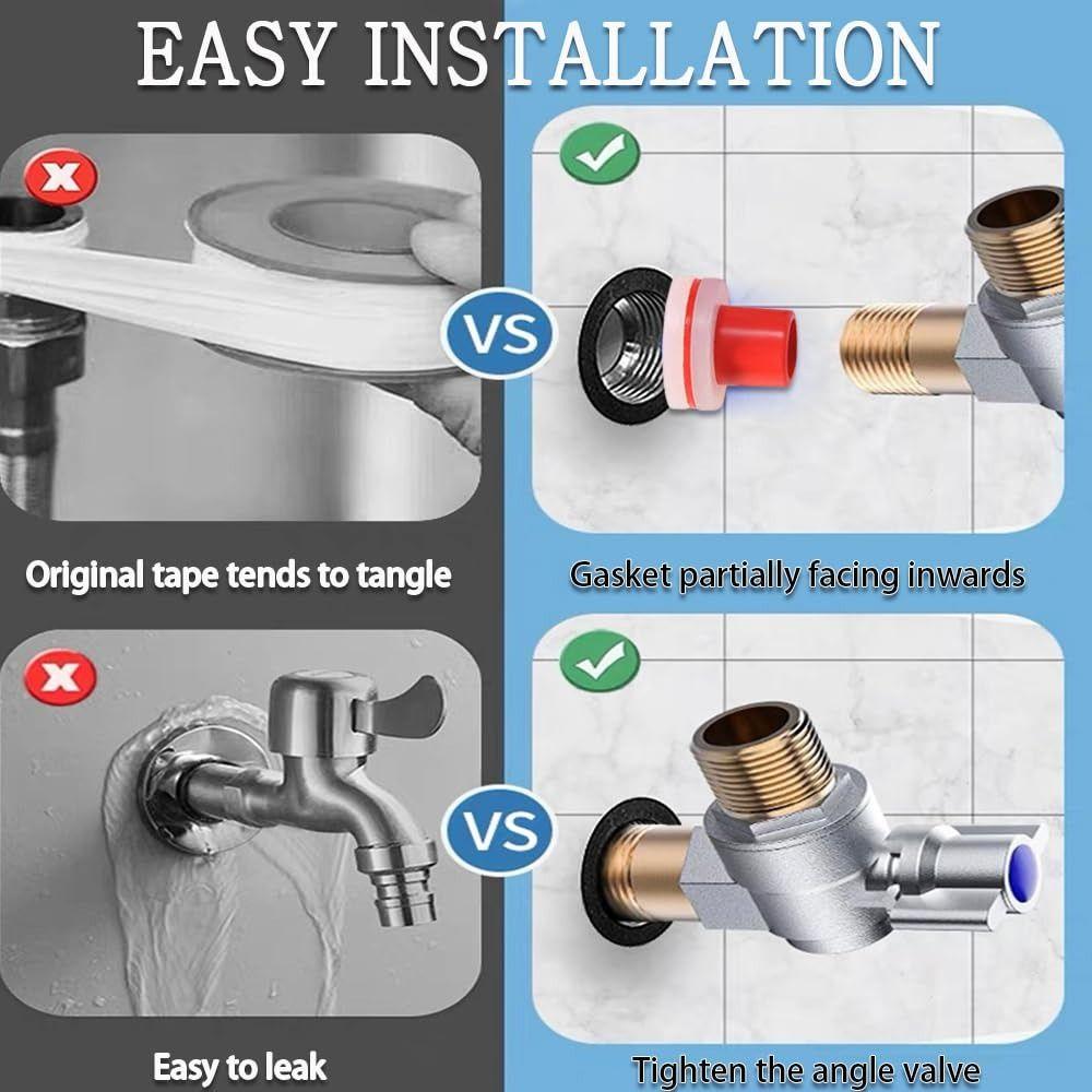 30PCS Universal 1/2", Sealing Gasket 3/4" Green Fastener Washer Red Rubber Faucet