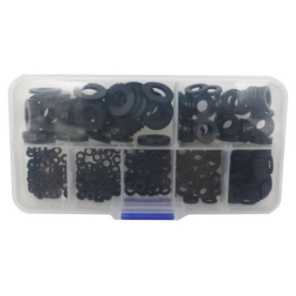 350PCS Flat Ring Sealing Gaskets Black Gaskets Assortment Kit Rubber Gaskets Pipe Repair 350pcs