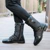 Men's Boots High Cut Trendy  With Zip Male Shoes Original Deals Offers Cheap New Y2k Classic Fashion Designer In Promotion