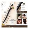 WENJESO Natural Sandalwood Hair Stick, Classical Wooden Hairpin for Updos, Gift for Women - Black Ebony, Smooth, Durable, Non-Damaging, Easy Styling