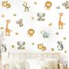 Tj11004 Creative Animal Lion Tiger Giraffe Wall Sticker Landscaping Decoration Living Room Bedroom Background