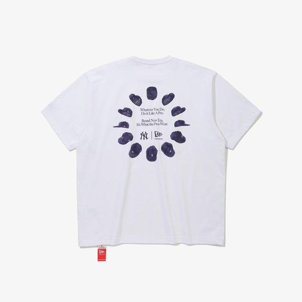 New Era Mlb New York Yankees Circle T-Shirt Weiß 59FIFTY