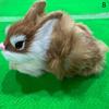 15Cm Realistic Plush Rabbits  Lifelike Animal Easter Bunny Toy Birthday Gift