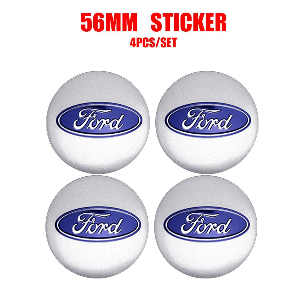

For Ford Ranger Focus Kuga Mustang ST Transit Mondeo mk7 8 4PCS 56MM Car Emblem Styling Wheel Center Cap Sticker Decor Accessory