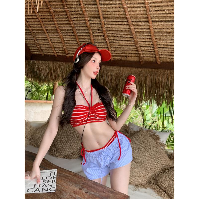 New split swimsuit female sexy sweet girl bikini hottie senior sense neck source